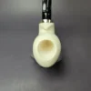 MBSD Meerschaum Silver Smooth Fish Reverse Calabash Block Meerschaum Pipe, New - Image 5
