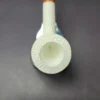 MBSD Meerschaum Deluxe Rusticated Large Billiard Block Meerschaum Pipe, Briar-Mortise, New - Image 5