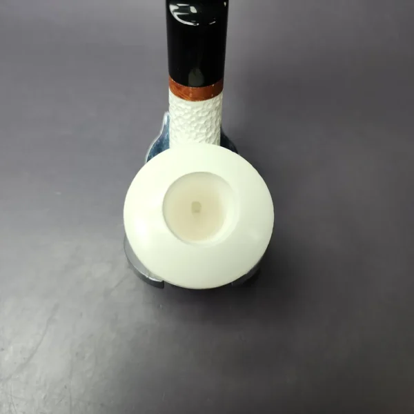 MBSD Meerschaum Deluxe Rustic Rhodesian Block Meerschaum Pipe, Briar-Mortise, New - Image 5