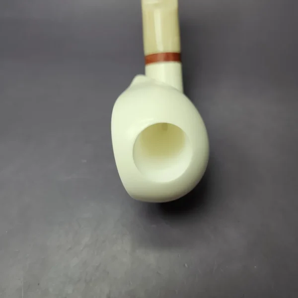 MBSD Meerschaum Deluxe Blowfish Sitter Block Meerschaum Pipe, Briar-Mortise, New - Image 5