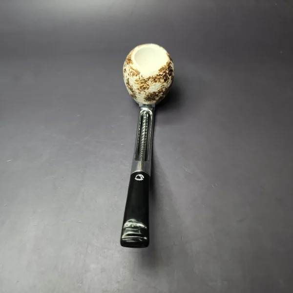Falcon Standard Multipurpose w/ MBSD Meerschaum Apple Block Meerschaum Bowl Pipe, New - Image 6