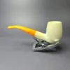 Astleys Meerschaum Smooth Bent Billiard Estate Block Meerschaum Pipe, Unsmoked - Image 6