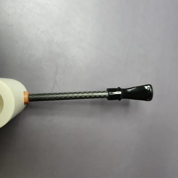 MBSD Meerschaum Deluxe Smooth Poker Block Meerschaum Pipe, New - Image 6