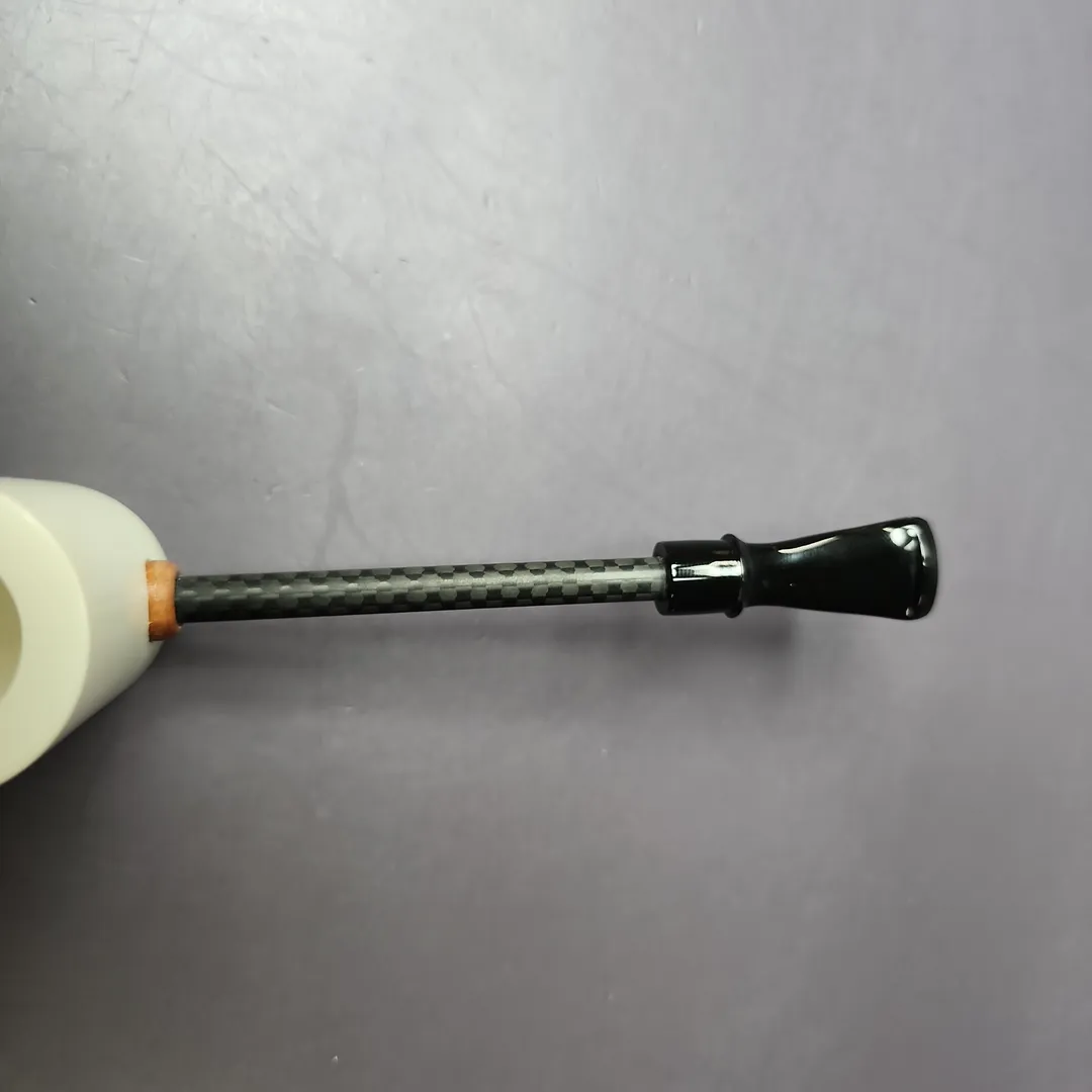 MBSD Meerschaum Deluxe Smooth Poker Block Meerschaum Pipe, New - Image 6