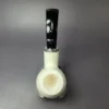 MBSD Meerschaum Silver Reverse Calabash Egg Block Meerschaum Pipe, New - Image 7