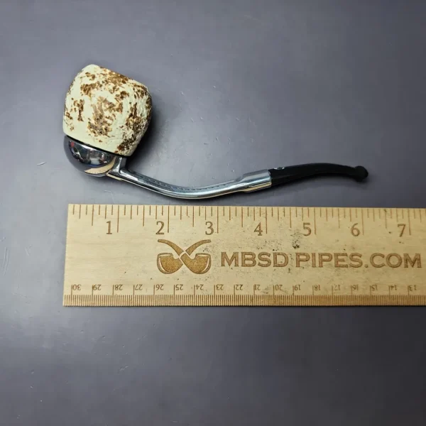 Falcon Standard Multipurpose w/ MBSD Meerschaum Apple Block Meerschaum Bowl Pipe, New - Image 7