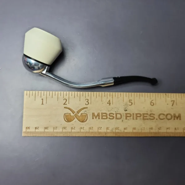 Falcon Standard Multipurpose w/ MBSD Meerschaum Rhodesian Block Meerschaum Bowl Pipe, New - Image 7