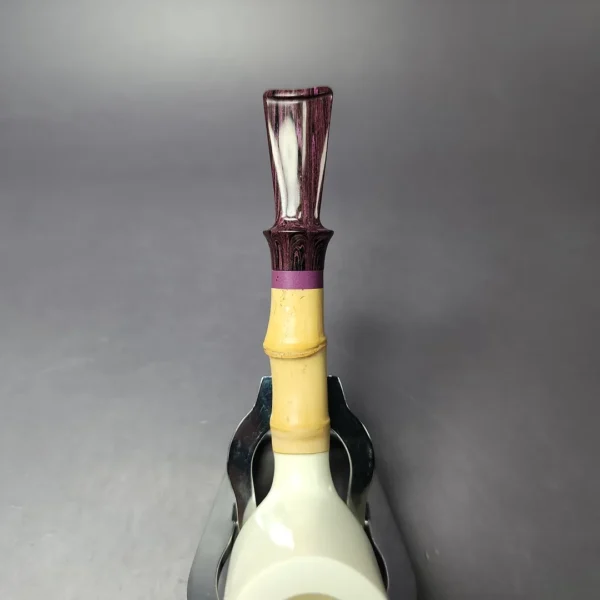 SU Pipes "Speeding Dublin" w/Bamboo Handmade Block Meerschaum Pipe, New - Image 7