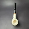 MBSD Meerschaum Deluxe Smooth Large Billiard Block Meerschaum Pipe, Briar-Mortise, New - Image 7