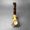 MBSD Meerschaum Deluxe Smooth Fumed Brandy Block Meerschaum Pipe, Briar-Mortise, New - Image 7