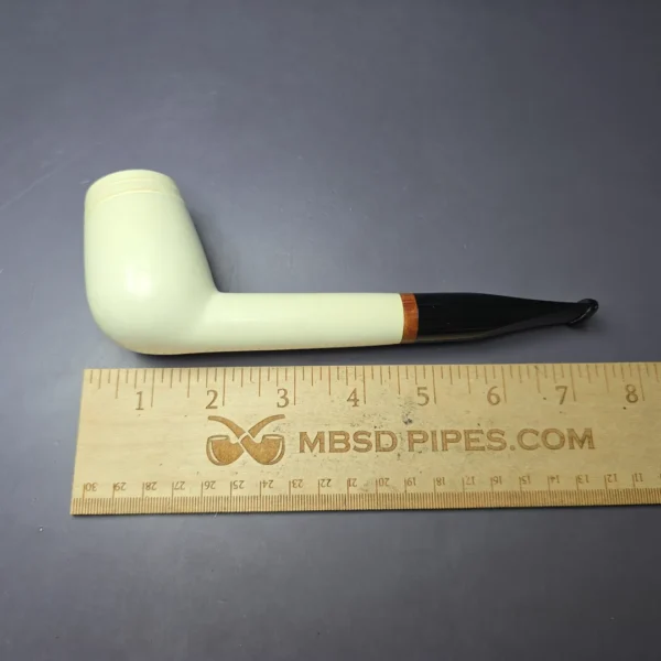 MBSD Meerschaum Deluxe Magnum Belge Block Meerschaum Pipe, Briar-Mortise, New - Image 7