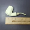 MBSD Meerschaum Silver Reverse Calabash Brick Stack Block Meerschaum Pipe, New - Image 8
