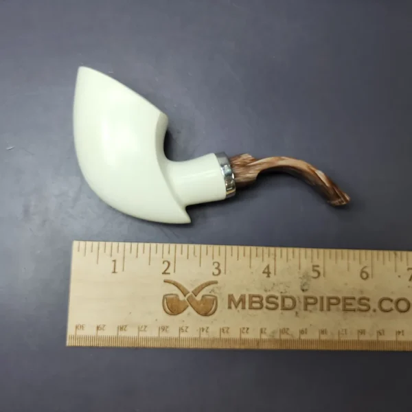 MBSD Meerschaum Silver Reverse Calabash Pickaxe Block Meerschaum Pipe, New - Image 8