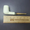MBSD Meerschaum Silver Army Mount Billiard Block Meerschaum Pipe, New - Image 8