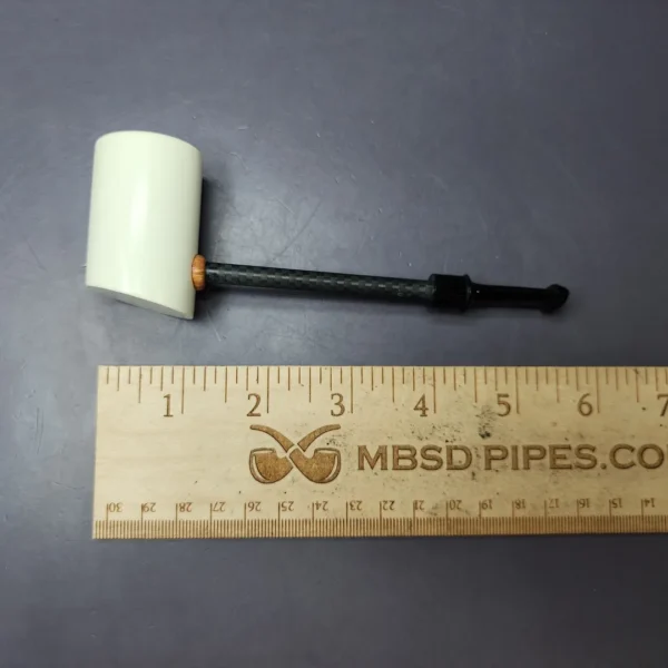 MBSD Meerschaum Deluxe Smooth Poker Block Meerschaum Pipe, New - Image 8