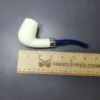 MBSD Meerschaum Silver Army Mount Bent Billiard Block Meerschaum Pipe, New - Image 8
