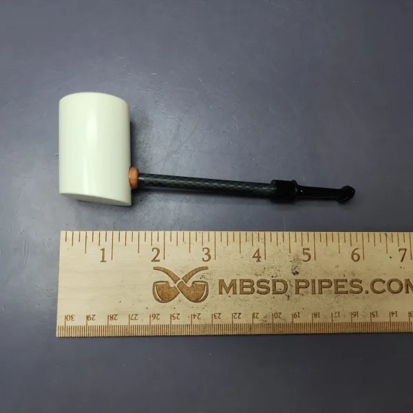 MBSD Meerschaum Deluxe Smooth Poker Block Meerschaum Pipe, New - Image 8