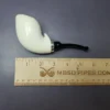 MBSD Meerschaum Silver Smooth Fish Reverse Calabash Block Meerschaum Pipe, New - Image 8