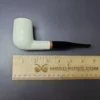 MBSD Meerschaum Deluxe Smooth Large Billiard Block Meerschaum Pipe, Briar-Mortise, New - Image 8