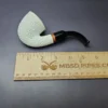 MBSD Meerschaum Deluxe Rustic Rhodesian Block Meerschaum Pipe, Briar-Mortise, New - Image 8