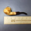 MBSD Meerschaum Deluxe Smooth Fumed Brandy Block Meerschaum Pipe, Briar-Mortise, New - Image 8