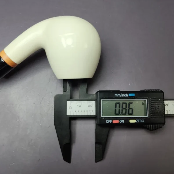 MBSD Meerschaum Deluxe XL Smooth Egg Block Meerschaum Pipe, Briar-Mortise, New - Image 9