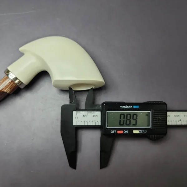 MBSD Meerschaum Silver Reverse Calabash Pickaxe Block Meerschaum Pipe, New - Image 9