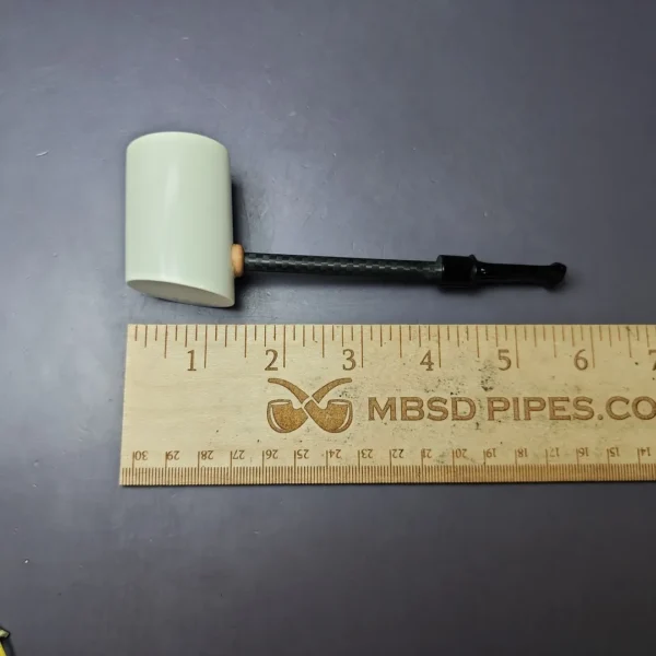 MBSD Meerschaum Deluxe Smooth Poker Block Meerschaum Pipe, New - Image 9
