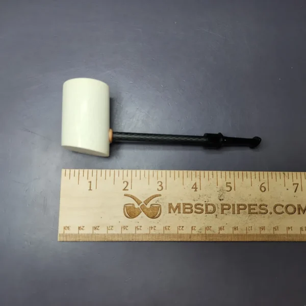 MBSD Meerschaum Deluxe Poker Translucent Block Meerschaum Pipe, New - Image 9