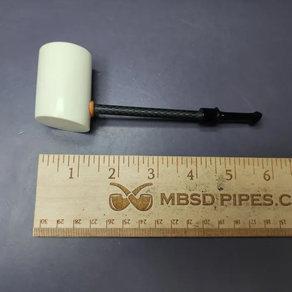 MBSD Meerschaum Deluxe Smooth Poker Block Meerschaum Pipe, New - Image 9