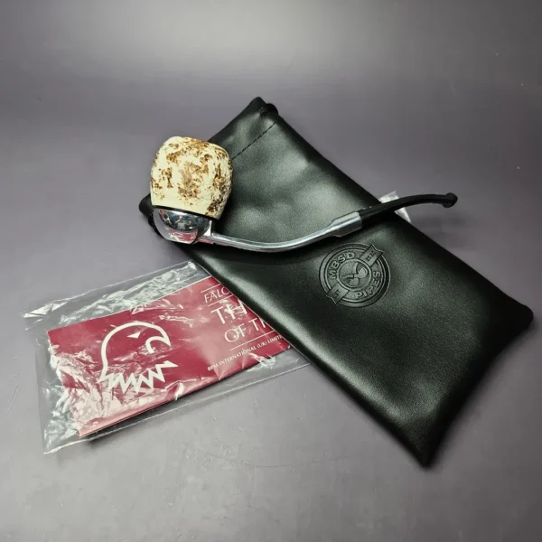 Falcon Standard Multipurpose w/ MBSD Meerschaum Apple Block Meerschaum Bowl Pipe, New - Image 9