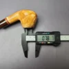 MBSD Meerschaum Deluxe Smooth Fumed Brandy Block Meerschaum Pipe, Briar-Mortise, New - Image 9
