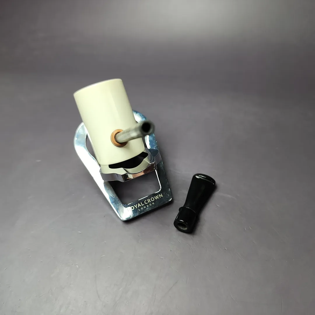 MBSD Meerschaum Deluxe Smooth Poker Block Meerschaum Pipe, New - Image 9