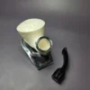 MBSD Meerschaum Silver Lattice Rhodesian Reverse Calabash Block Meerschaum Pipe, New - Image 10