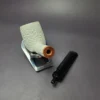 MBSD Meerschaum Deluxe Rusticated Large Billiard Block Meerschaum Pipe, Briar-Mortise, New - Image 10