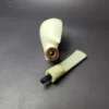 MBSD Meerschaum Deluxe Blowfish Sitter Block Meerschaum Pipe, Briar-Mortise, New - Image 10