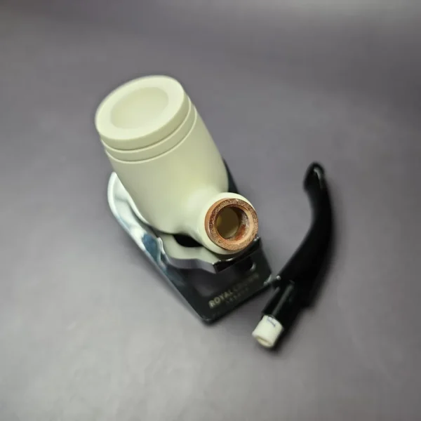 MBSD Meerschaum Deluxe Smooth Brandy Block Meerschaum Pipe, Briar-Mortise, New, 9mm - Image 10