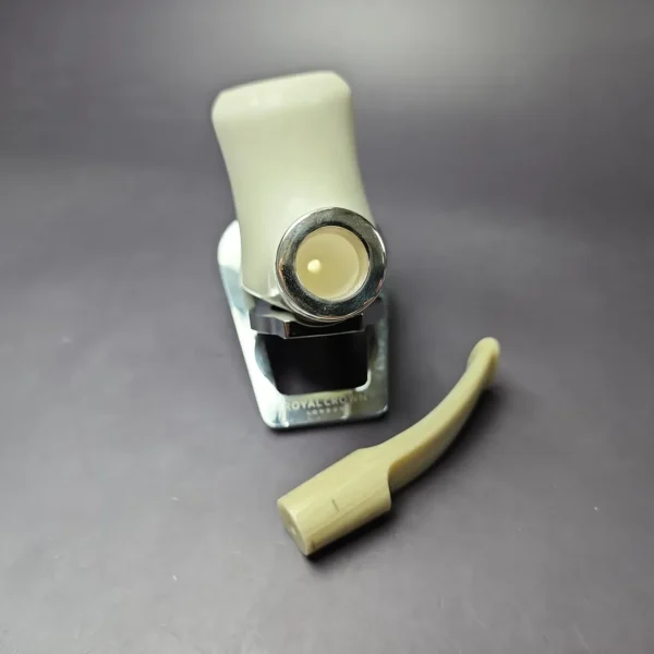 MBSD Meerschaum Silver Smooth Volcano Reverse Calabash Block Meerschaum Pipe, New - Image 11