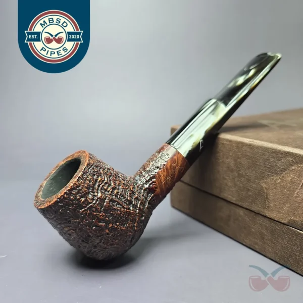 Ascorti KS Sandblasted Brandy Estate Briar Pipe, Italian Estates