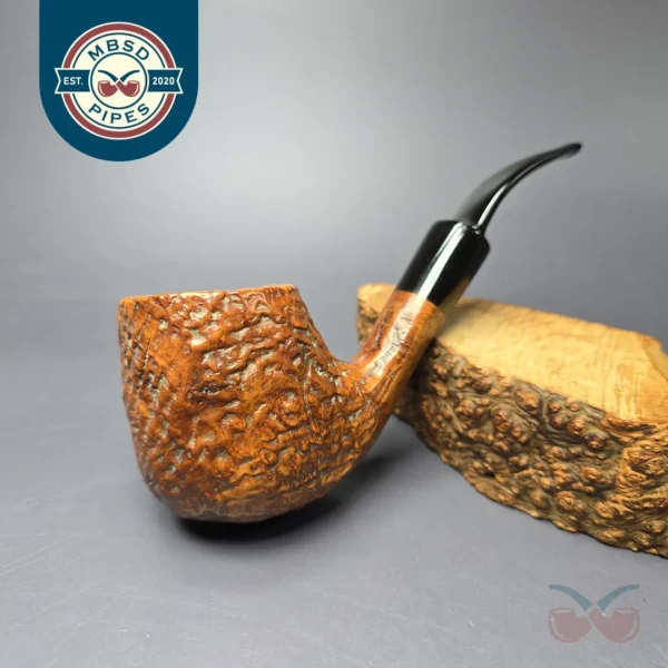 Frasorteret (Preben Holm) Sandblasted Brandy Estate Briar Pipe, Danish Estates