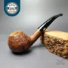 Chacom Flame Grain 871 Sandblasted Author Estate Briar Pipe, Unsmoked