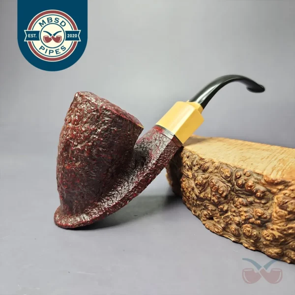 HS Studio Sandblasted "Bo Nordh Ramses" w/Boxwood Estate Briar Pipe, Unsmoked