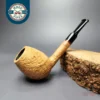 Proxima by Piero Vitale Natural Sandblasted Egg Briar Pipe, New