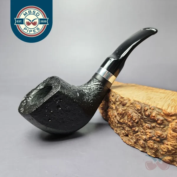 Morgan BlackJack 31 Sandblasted Panel Horn Briar Pipe, New