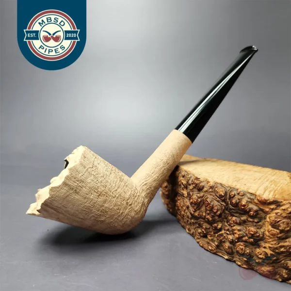 Pipe Tristan Natural Sandblast Dublin w/ Plateaux Estate Briar Pipe, Unsmoked