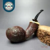 HS Studio Sandblasted Blowfish w/ Boxwood Estate Briar Pipe, Unsmoked