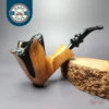Nording Spiral Partially Rusticated Freehand Estate Briar Pipe, Unsmoked