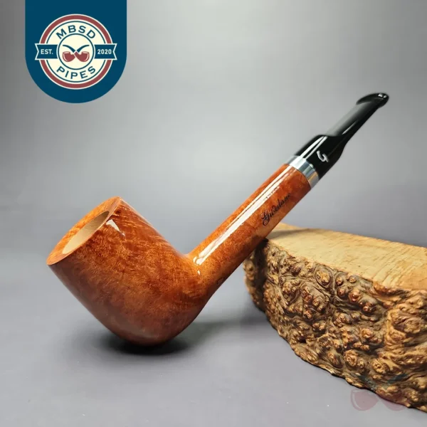 Giordano Lucca 2 Smooth Lovat w/Silver Estate Briar Pipe, Unsmoked, 9mm