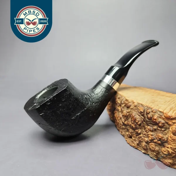 Morgan BlackJack 31 Sandblasted Panel Horn Briar Pipe, New