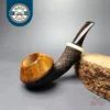 Rad Davis 2010 Partially Sandblasted Rhodesian w/Ivorite Estate Briar Pipe, Unsmoked